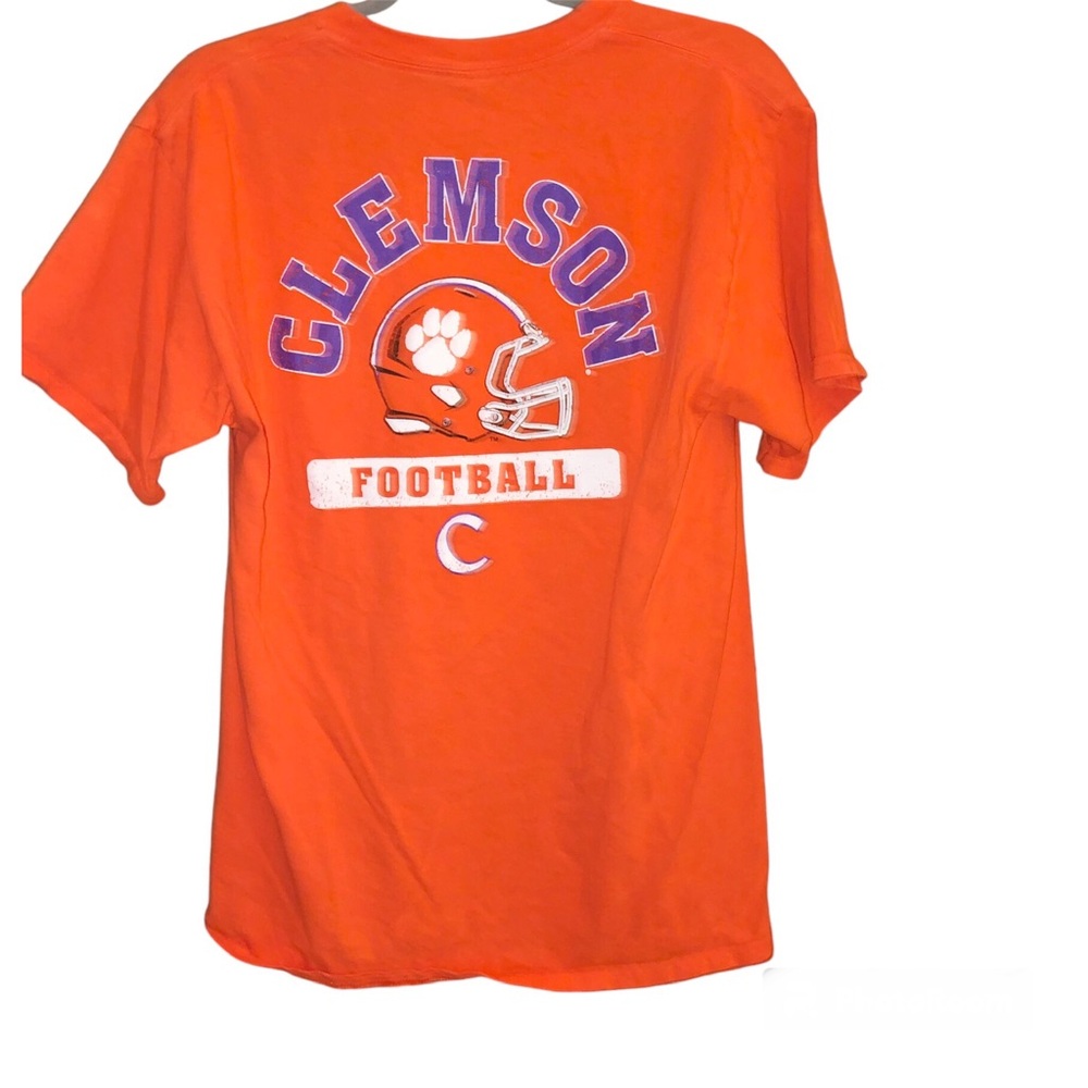 Hanes Clemson Football helmet shirt orange size medium